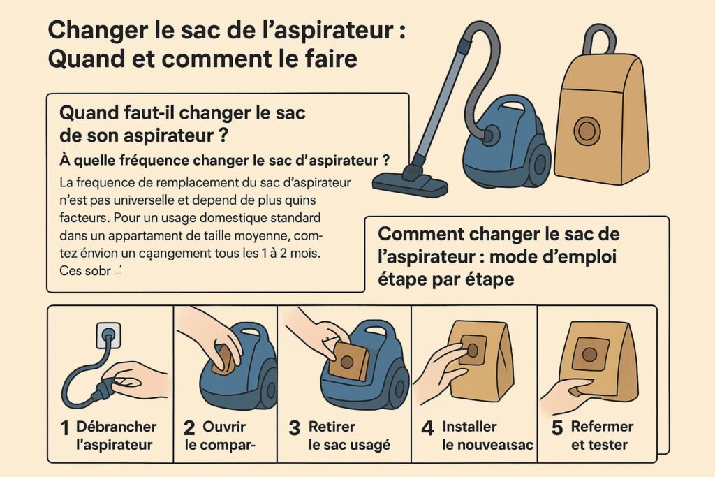 Changer le sac de l'aspirateur : Quand et comment le faire