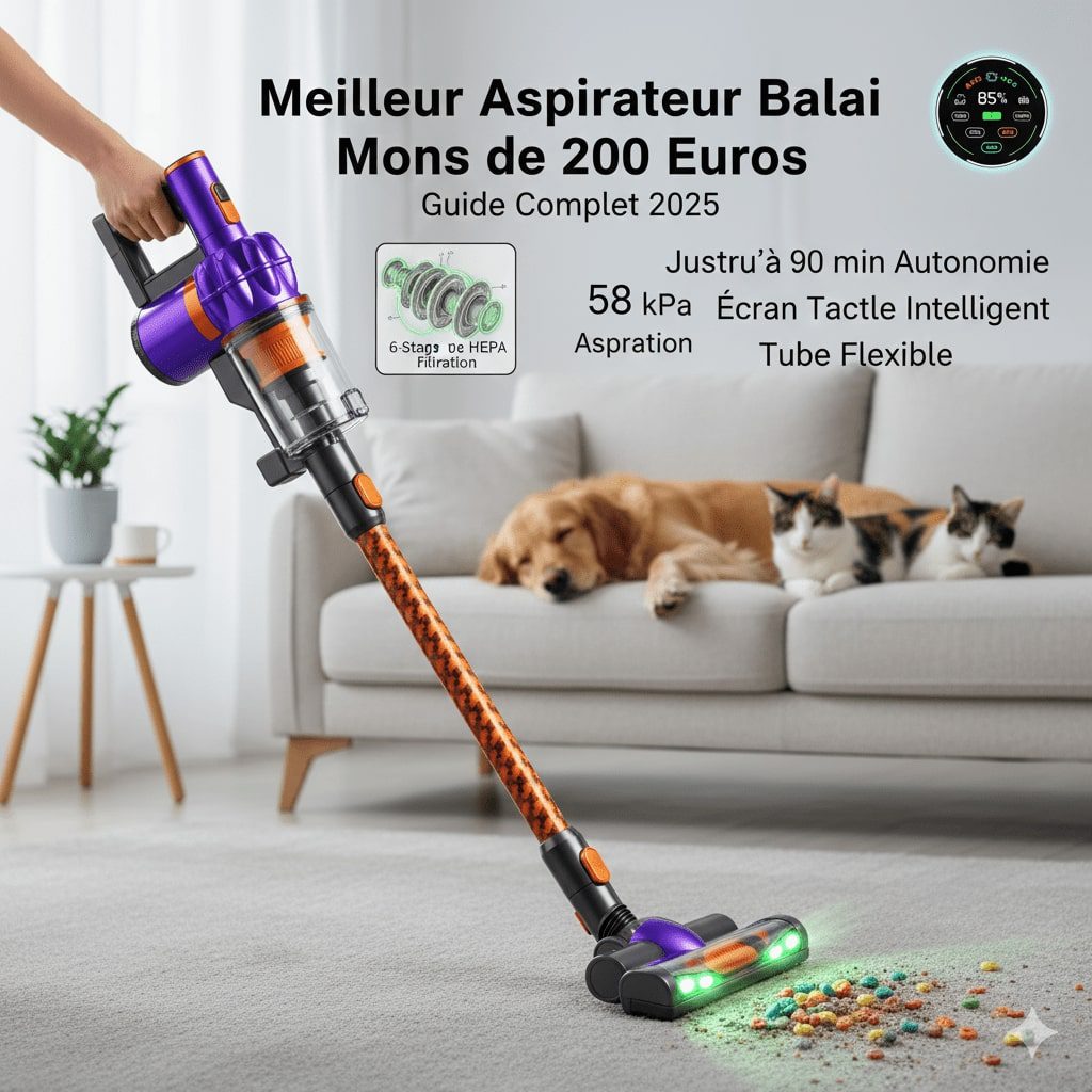 meilleur aspirateur balai moins de 200 euros